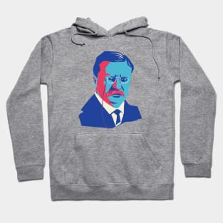 President Teddy Roosevelt Pop Art Portrait Hoodie